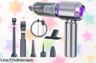 Aspiradora portátil para coche con motor sin escobillas: potencia brutal y precio rebajado de locura, ¡aprovéchate de este super chollo antes que volar! Quedan pocas unidades, ¡haz que tu coche brille al instante!