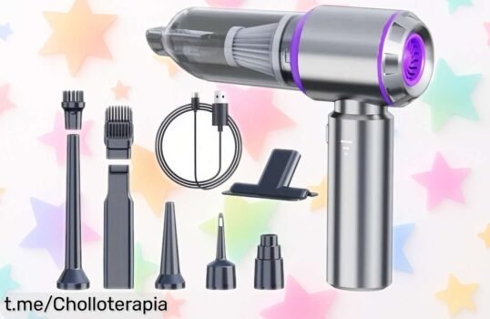 Aspiradora portátil para coche con motor sin escobillas: potencia brutal y precio rebajado de locura, ¡aprovéchate de este super chollo antes que volar! Quedan pocas unidades, ¡haz que tu coche brille al instante!