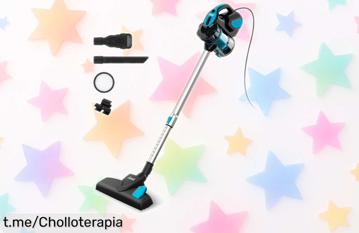 Aspiradora vertical INSE 6 en 1 con potencia brutal de 600W y succión imbatible a precio rebajado ¡Corre que vuelan, un ofertón así no dura para siempre!