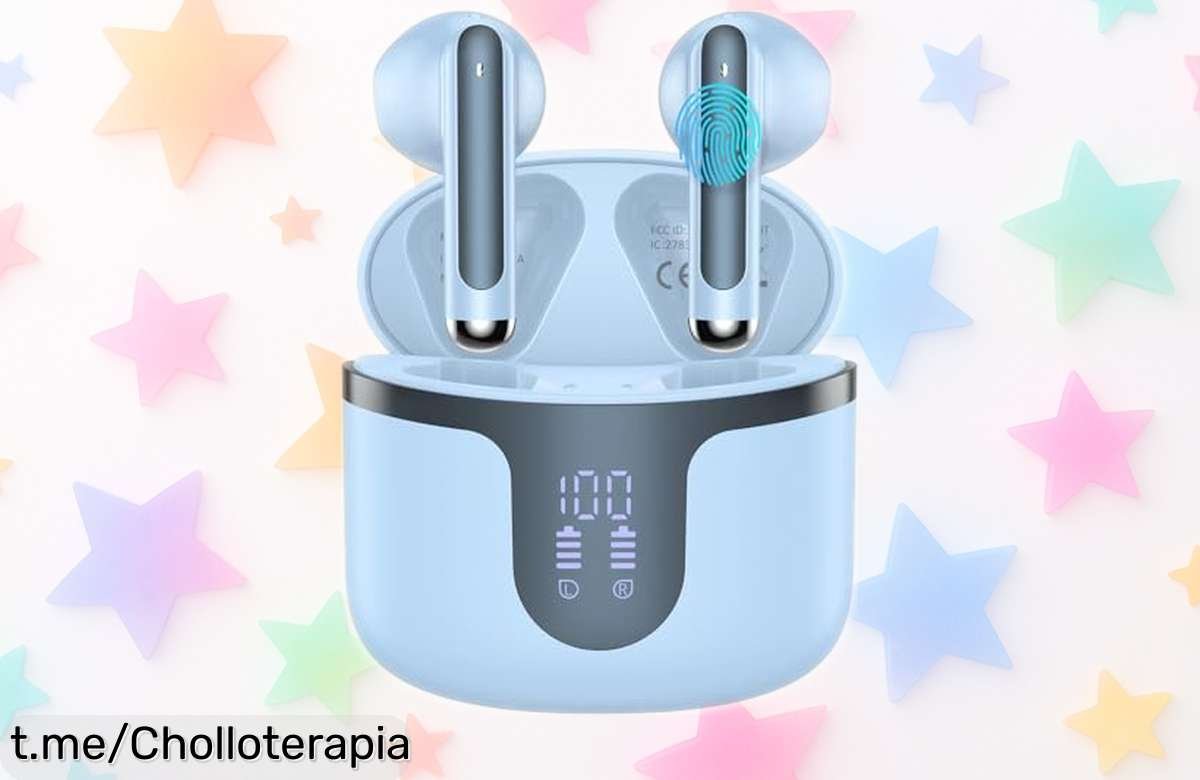 Auriculares Bluetooth HKERR 5.3 inalámbricos con sonido HiFi y batería de 50h a precio rebajadísimo, ¡date prisa que vuelan! Con conexión rápida y graves profundos para disfrutar sin límites, no te quedes sin este súper chollo antes de que sea tarde.