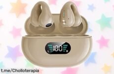 Auriculares de conducción ósea Slub Bluetooth 54 con sonido HiFi y clip sport, precio rebajado impresionante para que corras y charles sin perder ritmazo ¡Corre ya que vuelan!