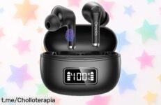 Auriculares inalámbricos oraolo con Bluetooth 5.4 y sonido nítido, ¡ofertón rebajado que vuela! Disfruta hasta 48H de tu música favorita sin preocupaciones, date prisa y hazlos tuyos ya.