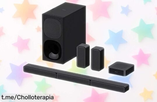 Barra de sonido 51 Sony HTS40R con 600 W y altavoces inalámbricos traseros a precio rebajado, disfruta un sonido envolvente brutal sin cables y sube el volumen ya que esta oferta desaparece pronto