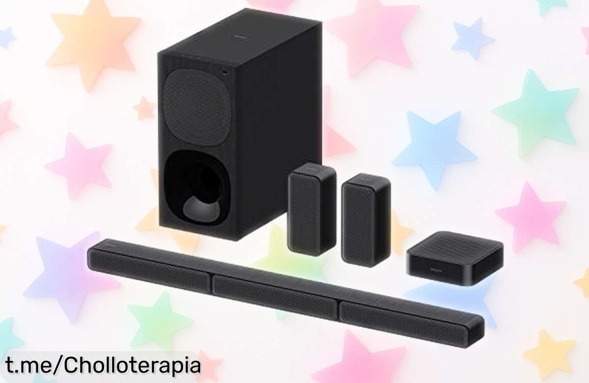 Barra de sonido 5.1 Sony HTS40R con 600 W y altavoces inalámbricos traseros a precio rebajado, disfruta un sonido envolvente brutal sin cables y sube el volumen ya que esta oferta desaparece pronto