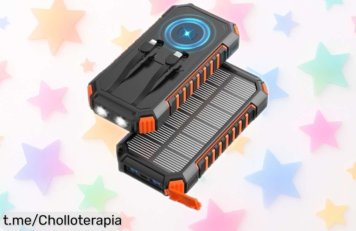 Batería externa gigante Fandealo 27000mAh con carga rápida y linterna LED, precio rebajado que no dura mucho, recarga tu móvil hasta 6 veces sin cables ¡Corre antes de que se acabe esta oferta limitada!