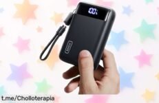 Batería externa iniU Power Bank mini 22.5W que carga tu iPhone 16 cuatro veces, ahora rebajada con un descuentazo brutal ¡La energía siempre lista para tus momentos especiales!