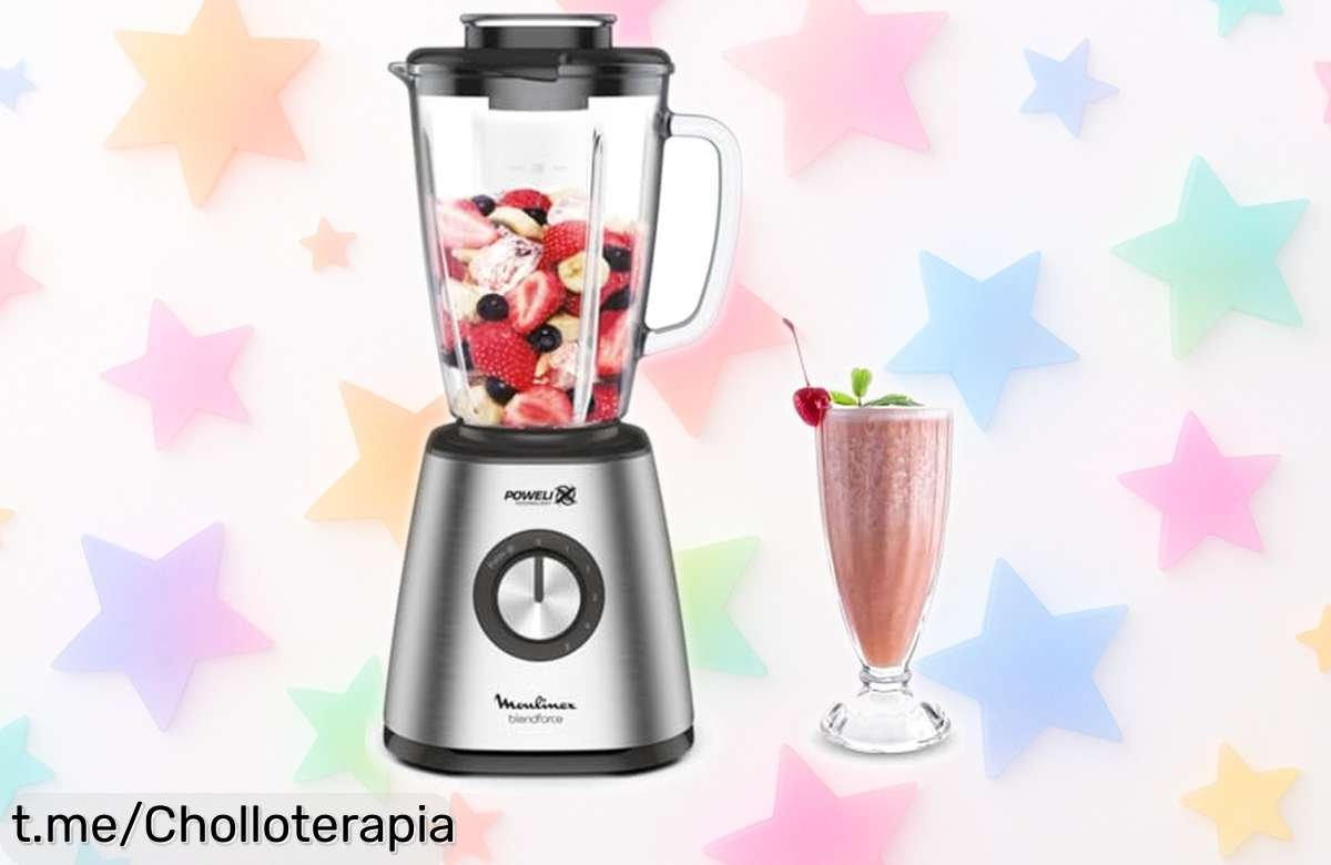 Batidora de vaso Moulinex potente y rápida con 800W y función hielo, jarra termorresistente incluido ¡precio rebajado que vuela hoy mismo, no dejes escapar este super chollo para tus batidos perfectos!