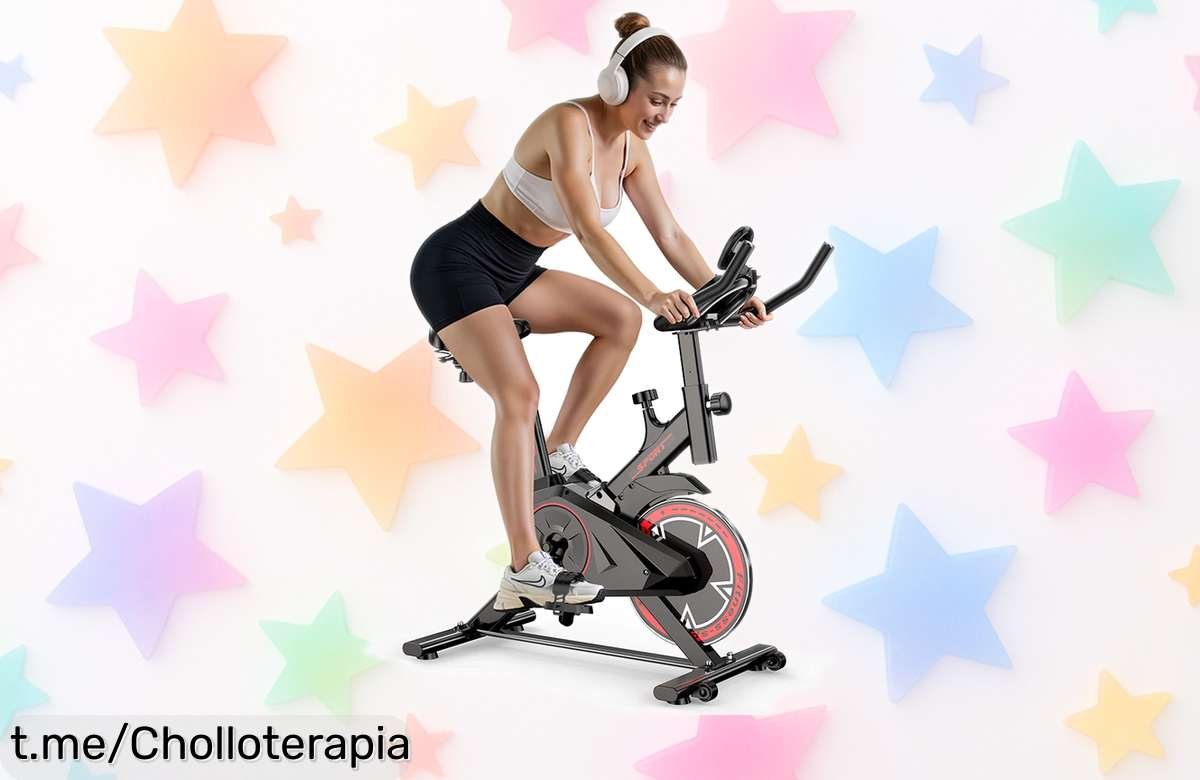 Bicicleta estática con volante de 4 kg y pantalla LCD rebajada por tiempo limitado para poner a tope tu cuerpo sin ruidos ni complicaciones, un ofertón que vuela ¡aprovecha ya antes de que se acaben!