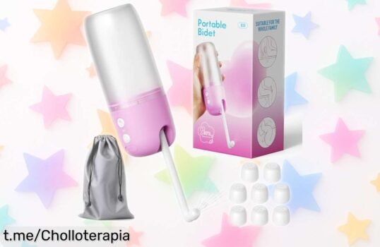 Bidé portátil recargable con 3 modos de presión, súper práctico para ti o tu bebé, ¡no dejes pasar este descuentazo brutal y mimar tu higiene nunca fue tan fácil!