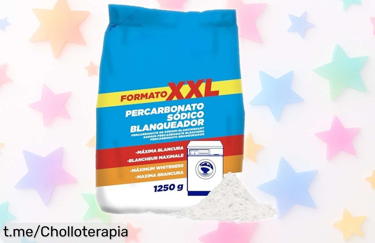 Blanqueador percarbonato de 1250 g, elimina manchas difíciles y cuida tu lavadora a un precio loco; ¡aprovéchalo antes que se agote y dale vida a tu ropa ya!