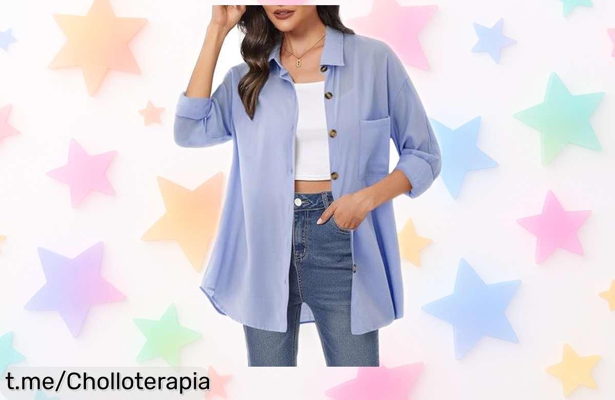 Blusa de lino para mujer Irevial fresca y elegante con botones en oferta limitada precio rebajado un super chollo que se va volando ¡hazla tuya ya!