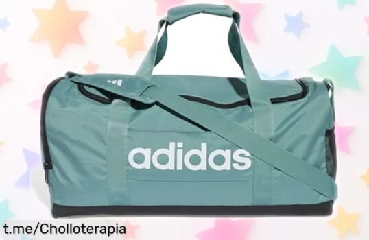 Bolsa deportiva adidas Essentials Linear con espacio infinito y cremalleras seguras rebajada a precio loco, asas reforzadas que aguantan de todo ¡date prisa antes de que se pierda este super chollo!