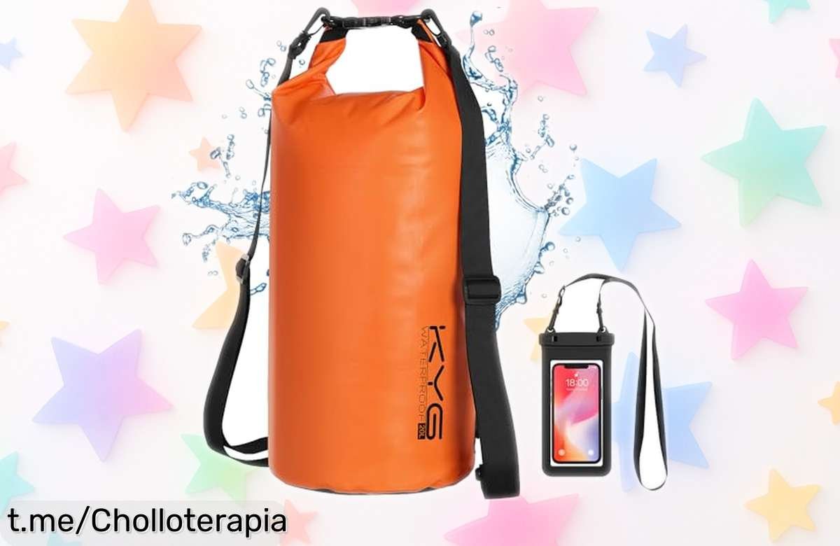 Bolsa estanca impermeable de 10L KYG con funda para móvil para fotos en aventura, ahora con precio rebajado que no podrás olvidar corre y consigue este super chollo antes que desaparezca