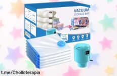 Bolsas de vacío Bamcoo 5 piezas para ropa y edredones con un descuento brutal espacio recuperado en casa ¡Oferta limitada, pillalas antes que vuelen!