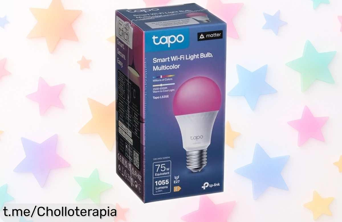 Bombilla inteligente Tapo L535E: ilumina tus espacios con luz multicolor y control por voz a precio rebajado, ¡aprovecha este ofertón limitado antes de que se agote!