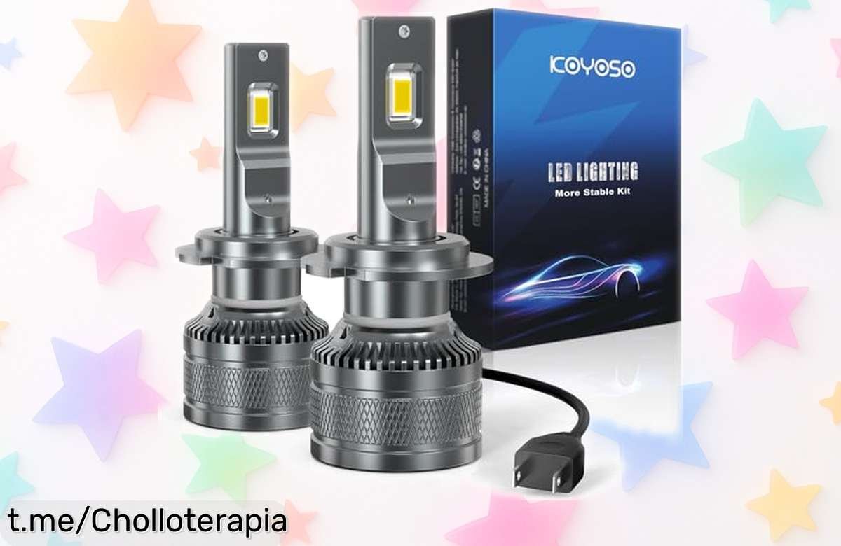 Bombillas H7 LED para coche Koyoso con luz ultra potente de 16000LM y ventilador silencioso, ¡un super chollo con caída de precio que ilumina tus noches ya! Oferta limitada, precios rebajados que no durarán mucho.