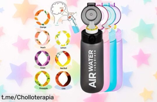 Botella deportiva con sabor a fruta y 7 cápsulas para darle vida al agua sin azúcar ni calorías rebajada de precio ¡no dejes pasar este ofertón listo para tus aventuras al aire libre!