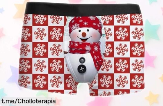 Boxers navideños de Papá Noel para hombre en talla grande, ¡super chollo a precio loco! Diseño sexy y elástico que no puedes dejar escapar. Perfectos para las fiestas; corre antes de que se agoten las unidades. ¡Hazte con ellos ahora mismo!