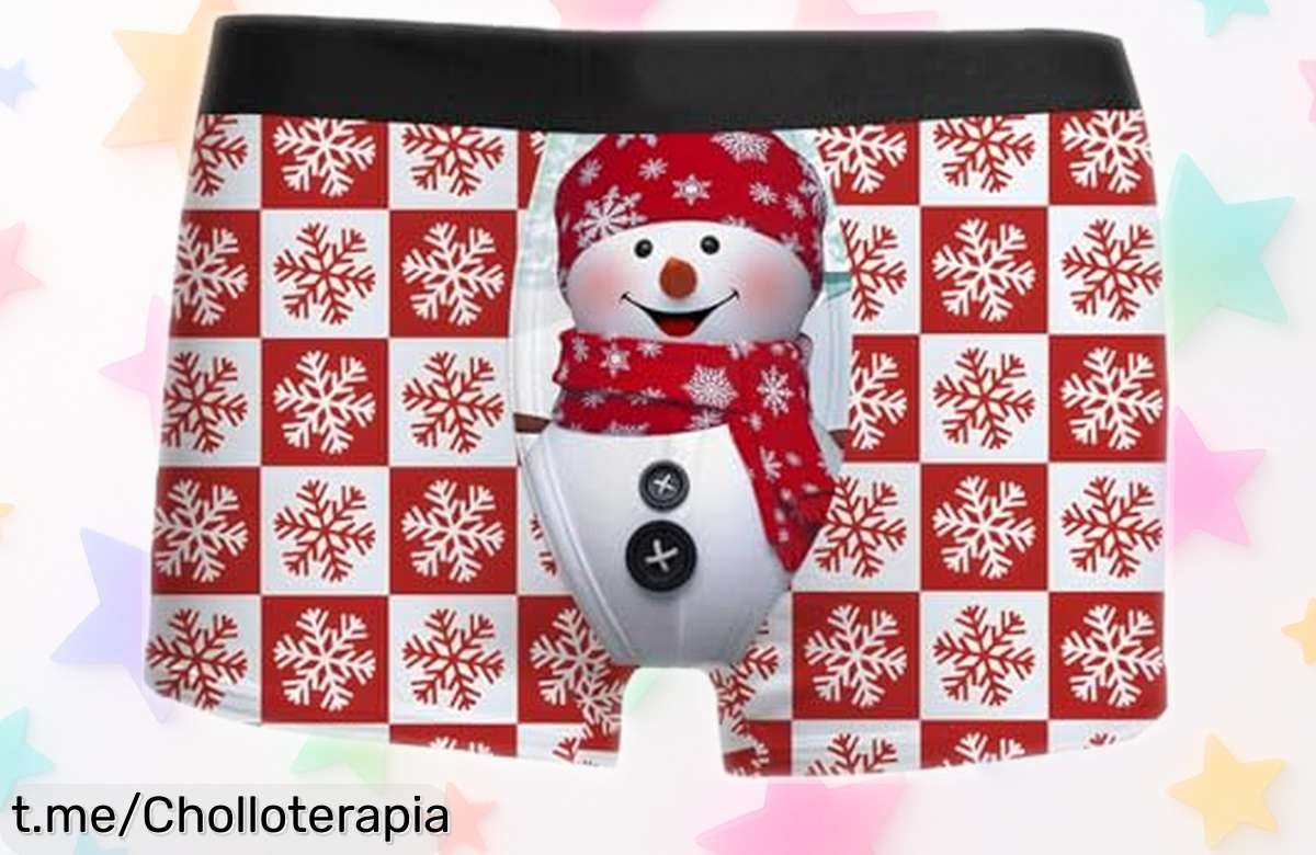 Boxers navideños de Papá Noel para hombre en talla grande, ¡super chollo a precio loco! Diseño sexy y elástico que no puedes dejar escapar. Perfectos para las fiestas; corre antes de que se agoten las unidades. ¡Hazte con ellos ahora mismo!