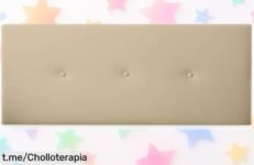 Cabecero polipiel premium acolchado Sicilia beige para cama 135-140 con precio rebajado que te dejará sin palabras y montaje facilísimo corre no pierdas este super chollo antes de que desaparezca