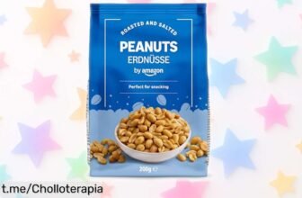 Cacahuetes tostados y salados by Amazon: ¡ofertón increíble para picar sano, alto en fibra! Aprovecha este super chollo antes de que se acabe. Tu cuerpo te lo agradecerá.