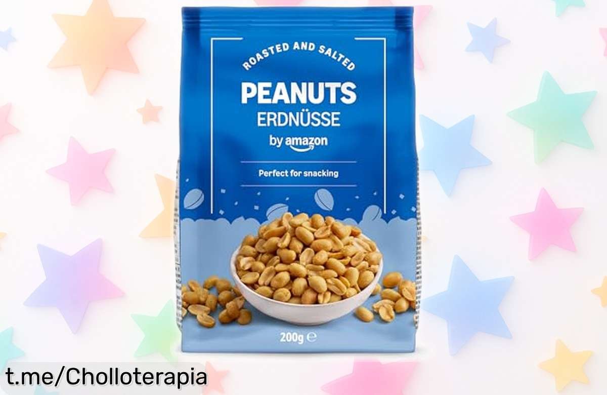 Cacahuetes tostados y salados by Amazon: ¡ofertón increíble para picar sano, alto en fibra! Aprovecha este super chollo antes de que se acabe. Tu cuerpo te lo agradecerá.