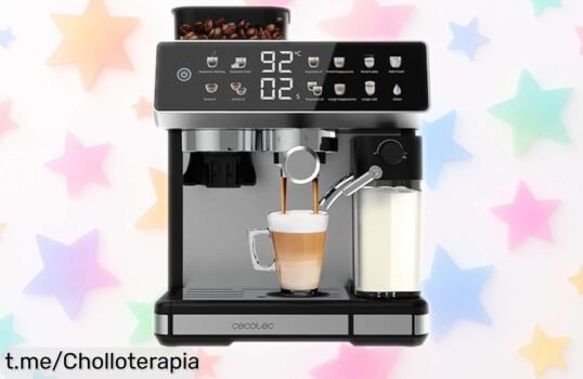 Cafetera express Cecotec Barista Power con molinillo cónico y pantalla táctil precio rebajado para disfrutar un café profesional en casa ahora ¡Solo quedan pocas unidades!