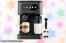 Cafetera express semiautomática Cecotec Power Espresso 20 con bomba de 20 bares y función ColdBrew a un precio rebajado que te hará disfrutar dos cafés cremosos al instante no dejes escapar este super chollo porque vuelan las unidades