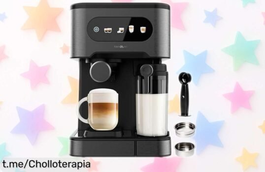 Cafetera express semiautomática Cecotec Power Espresso 20 con pantalla táctil y presión de 20 bares, disfruta del mejor café en casa a un precio rebajado que te hará cogerla ya mismo ¡solo por tiempo limitado!