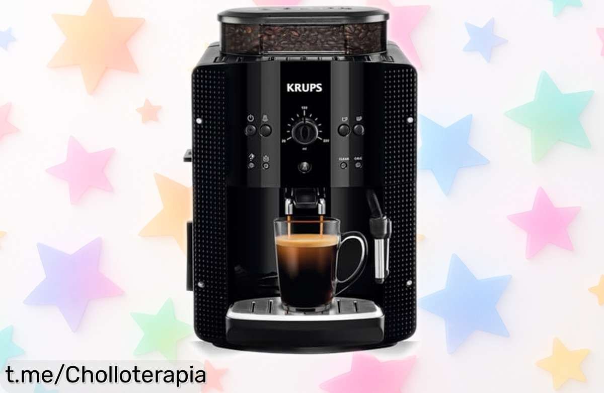 Cafetera superautomática Krups Roma EA810870 molinillo metálico y vapor para café perfecto al instante con precio rebajado espectacular que dura poco ¡aprovecha este ofertón antes de que desaparezca!