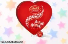 Caja con bombones Lindt Lindor corazón, chocolate cremoso y oferta rebajada imposible de dejar pasar ¡Solo unos pocos disponibles para regalar el mejor detalle en San Valentín!