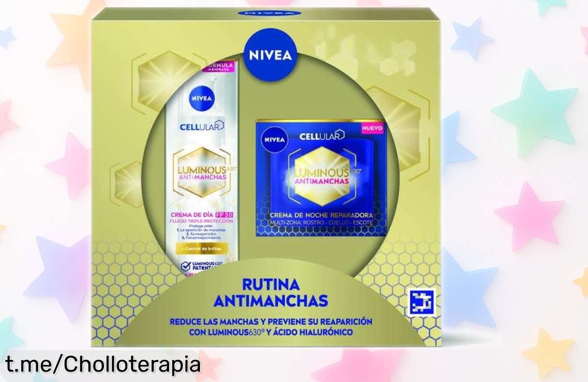 Caja regalo luminosa NIVEA con cremas de día y noche antimanchas rebajada, un super chollo para cuidar tu piel ya perfecto para decir adiós a las manchas ¡date prisa que vuelan!