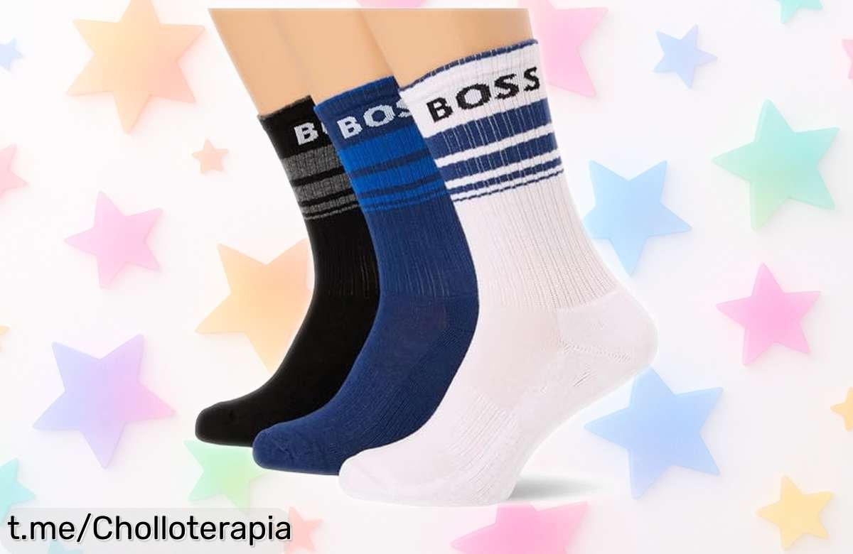 Calcetines cortos Boss 3P QS Rib Stripe CC con calidad top y diseño exclusivo a un precio rebajado que vuela, no lo dejes escapar porque esta oferta se esfuma rápido ¡Hazte ya con tu super chollo antes de que desaparezca!