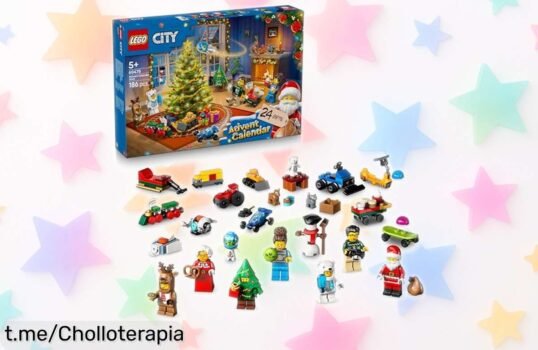 Calendario de adviento LEGO City 2025 con 24 sorpresas súper molonas, tren y figuras incluidas a precio rebajado ¡date prisa que esta oferta vuela!