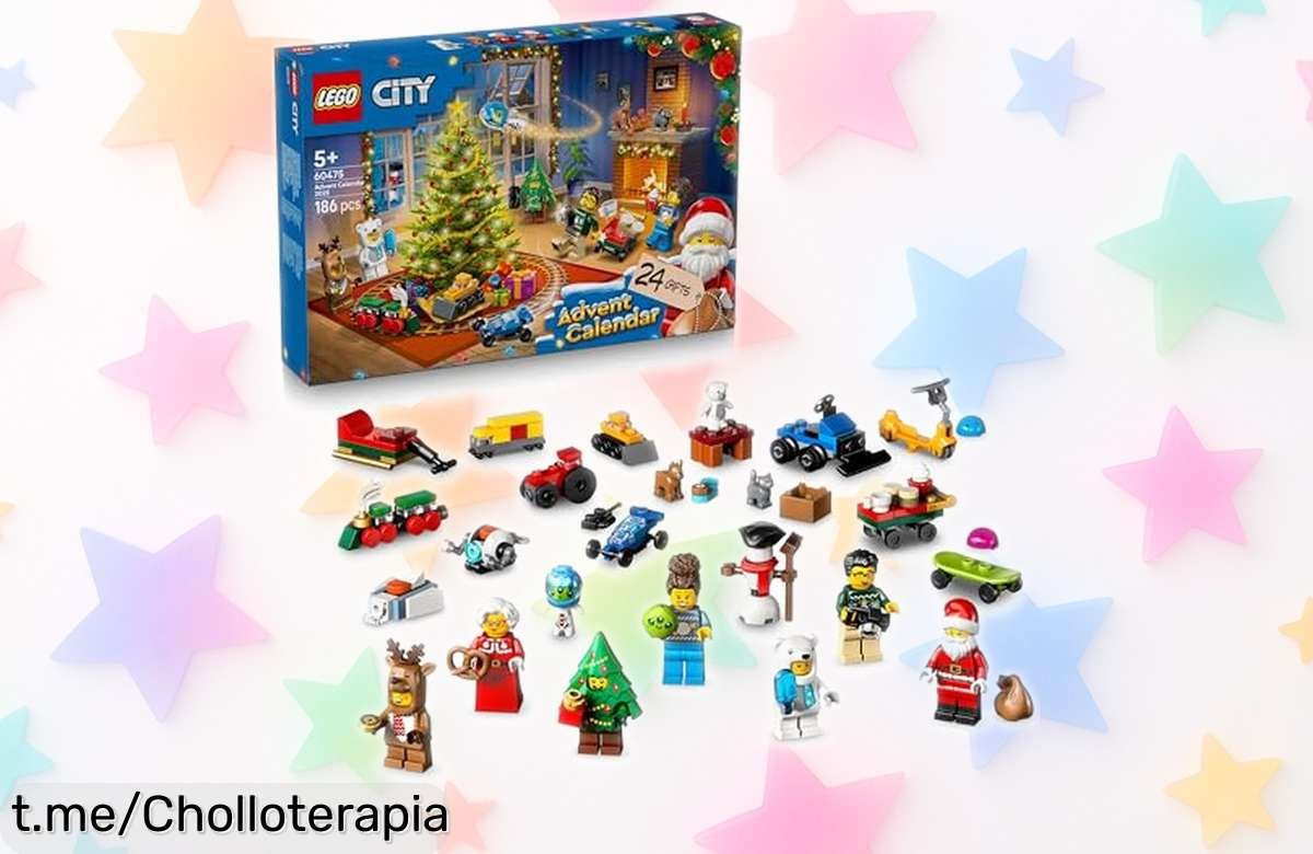 Calendario de adviento LEGO City 2025 con 24 sorpresas súper molonas, tren y figuras incluidas a precio rebajado ¡date prisa que esta oferta vuela!