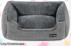 Cama para perros Feandrea, super chollo con bordes cómodos y lavable fácil: la recompensa que tu peludo merecía está aquí, ¡no dejes escapar esta oportunidad!