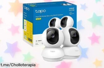 Cámara IP WiFi Tapo C200P2 con giro 360° y visión nocturna a precio rebajado, ideal para no perder detalle; habla desde el móvil y espanta intrusos. ¡No dejes pasar este ofertón limitado que vuela!