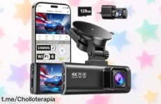 Cámara dashcam 4K Redtiger con visión nocturna y pantalla grande rebajada a un precio de ganga que solo dura poco tiempo ¡No esperes más para llevarte este super chollo!