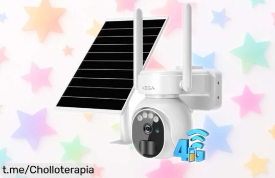 Cámara de vigilancia 4G LTE con vídeo 2K, ¡rebajada a un precio loco! Sin necesidad de WiFi ni luz, controla todo desde donde quieras. Recibe alertas al instante y aprovecha este super chollo antes de que se agoten las unidades. ¡No te quedes sin la tuya!