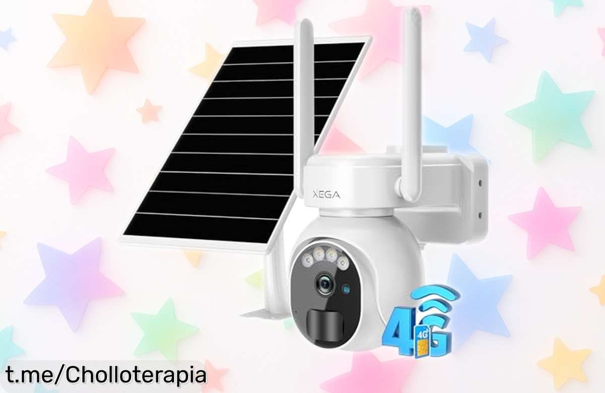 Cámara de vigilancia 4G LTE con vídeo 2K, ¡rebajada a un precio loco! Sin necesidad de WiFi ni luz, controla todo desde donde quieras. Recibe alertas al instante y aprovecha este super chollo antes de que se agoten las unidades. ¡No te quedes sin la tuya!