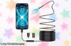 Cámara endoscópica doble lente Maylatte con luz LED ajustable, ¡precio rebajado que no puedes dejar escapar! Descubre lo invisible y diviértete mientras mapeas tu mundo.