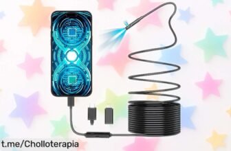 Cámara endoscópica doble lente Maylatte con luz LED ajustable, ¡precio rebajado que no puedes dejar escapar! Descubre lo invisible y diviértete mientras mapeas tu mundo.