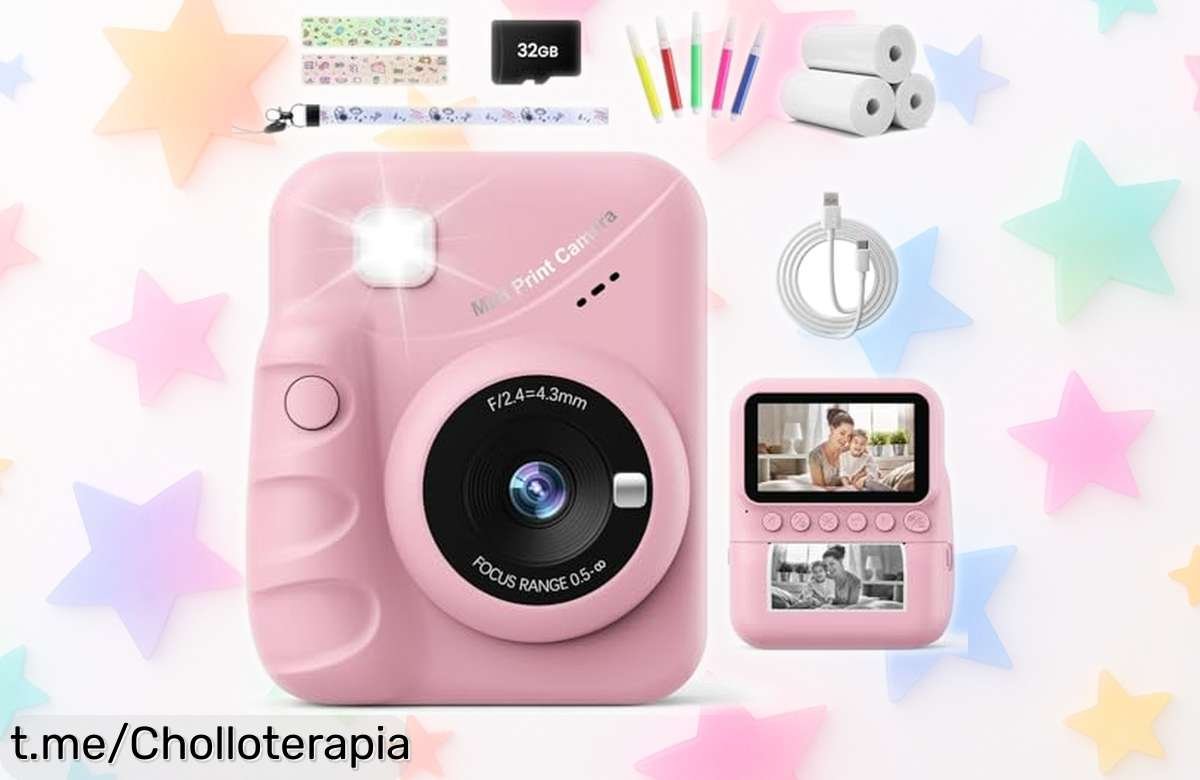 Cámara infantil instantánea TIATUA con fotos HD de 48 MP: Chollo frío y encantador, ¡captura momentos únicos y decora tus recuerdos! Está rebajada por tiempo limitado, no te quedes sin la tuya.