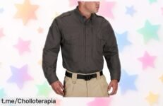 Camisa táctica Propper Large carbón vegetal con bolsillos seguros y tela súper resistente, bajada de precio brutal por tiempo limitado ¡hazla tuya antes que se agote este super chollo!