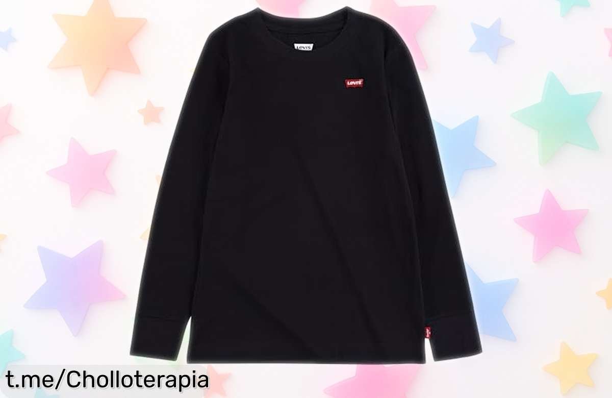 Camiseta Levi’s Lvb L/S Batwing para niños: super chollo con caída de precio, ¡haz que tu peque brille antes de que se acabe!