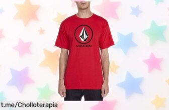 Camiseta Volcom Crisp Stone roja para hombre, rebajada y con estilo único: ¡aprovecha este super chollo antes de que se agote!