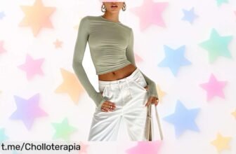 Camiseta corta de manga larga sexy y versátil de Greenb con diseño que potencia tu figura: ¡precio rebajado por tiempo limitado! No pierdas la oportunidad de conseguir este súper chollo ideal para fiestas, playa o calle. Compra ya antes que se agoten y luce espectacular en cualquier ocasión.