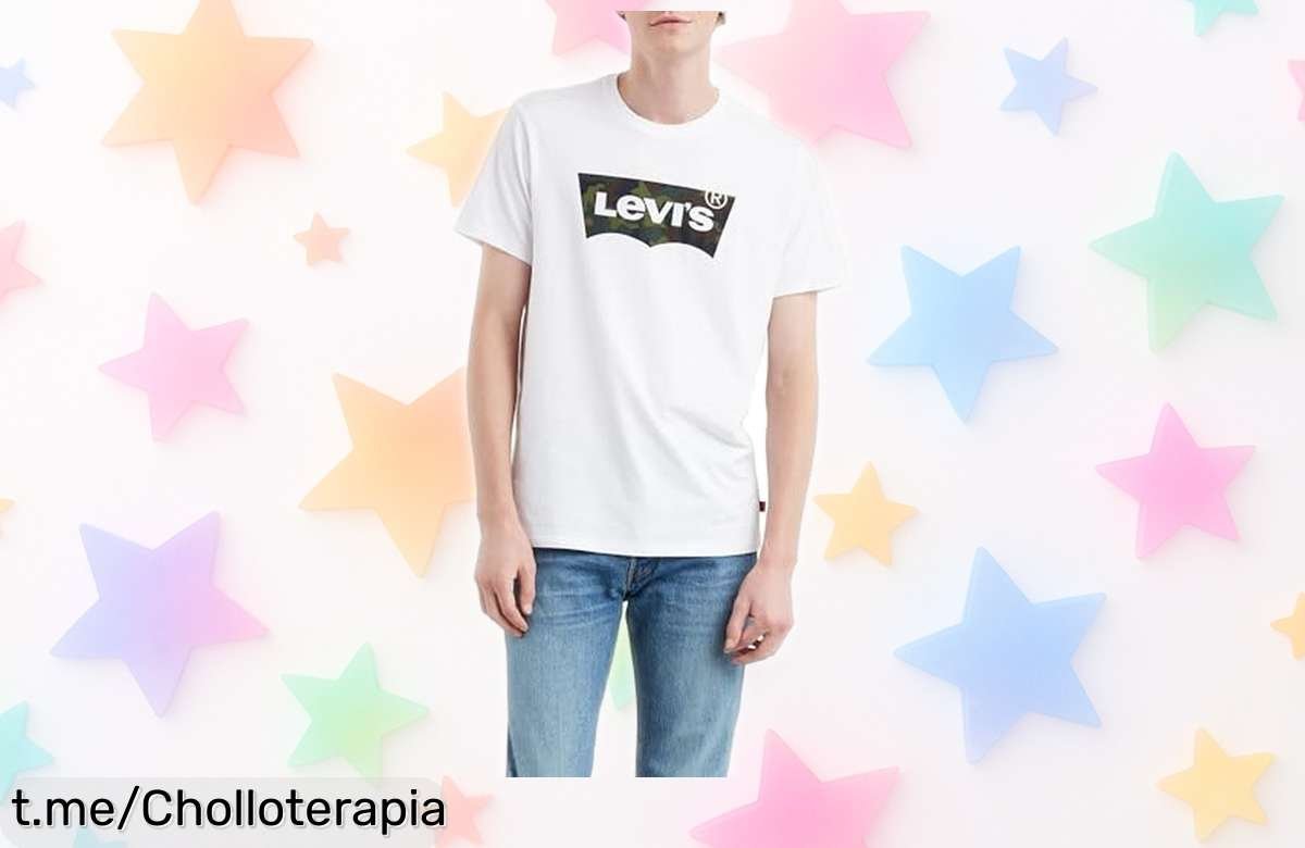 Camiseta gráfica Levi’s Housemark para hombre con diseño único y calidad original a precio rebajado, un super chollo que vuela rápido ¡Corre antes de que desaparezcan las unidades!