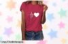 Camiseta mujer manga corta Yuson Girl con estampado de corazón, ¡super chollo a precio rebajado! Luzca brillante este verano y no se quede sin la suya antes de que volen.
