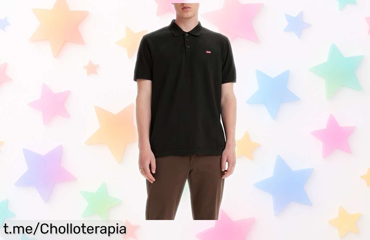 Camiseta polo Levi’s Housemark mineral black para hombre con diseño ligero y detalles auténticos, rebajada en precio por tiempo limitado ¡no dejes pasar este ofertón único que vuela rápido!